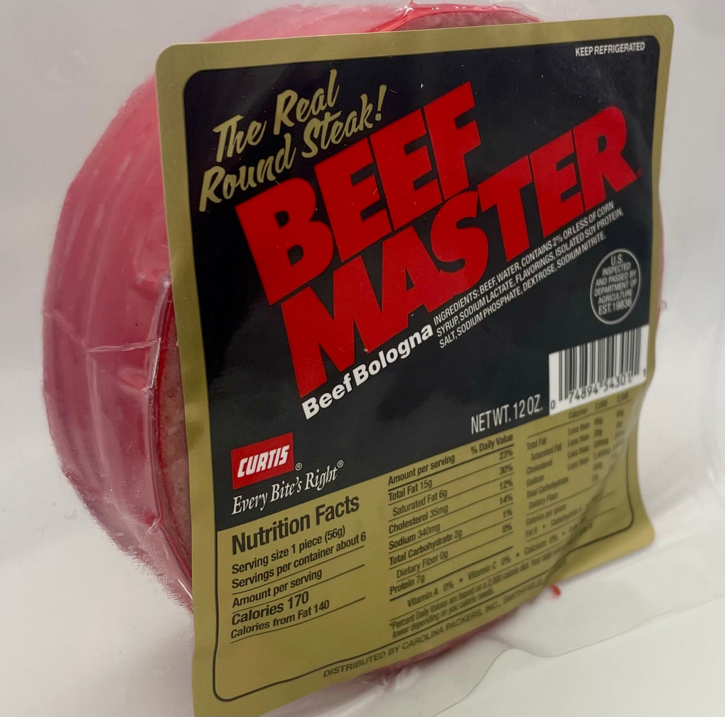Beef Master Bologna Thick Sliced (100% Beef)