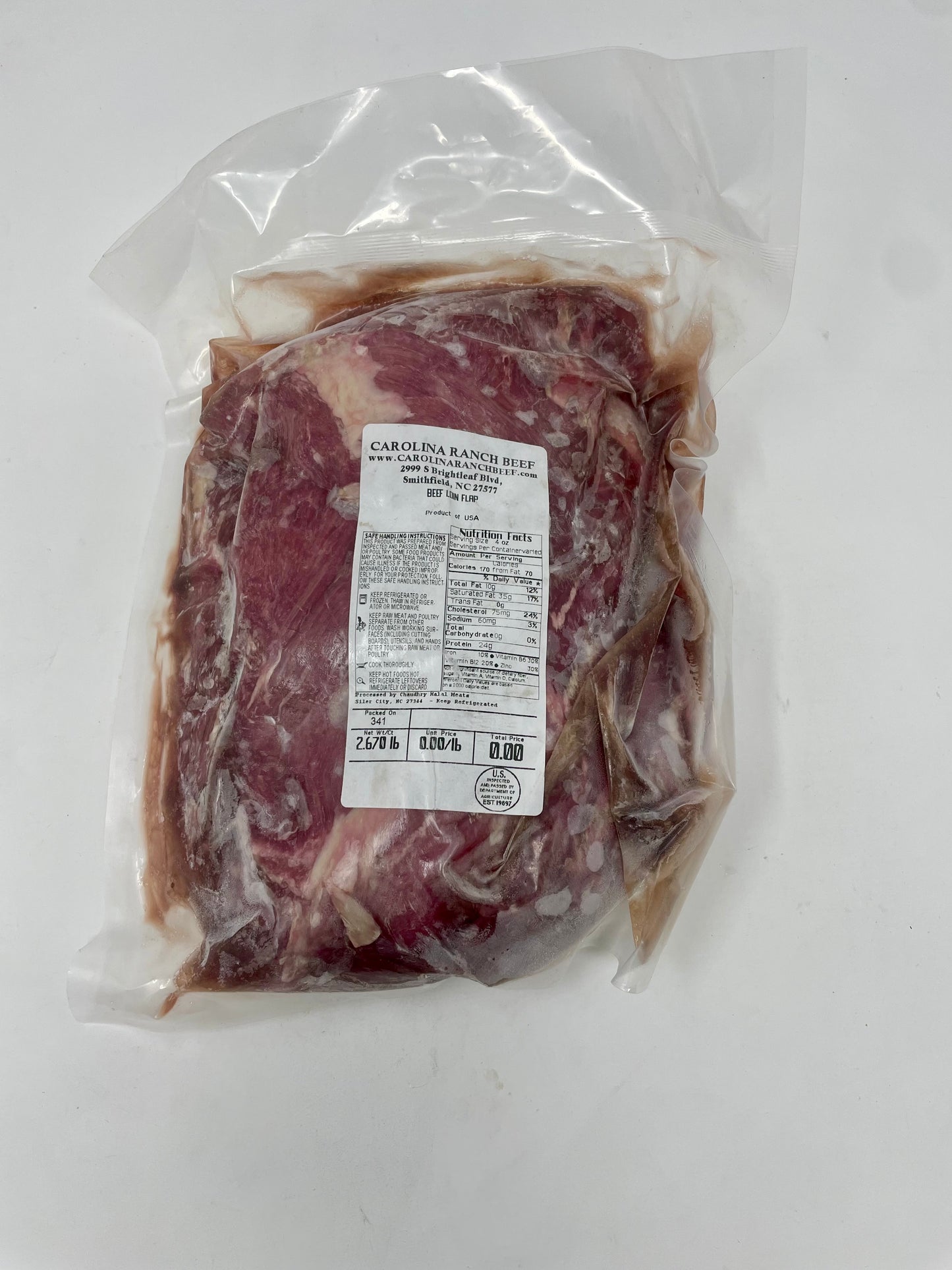 Beef Loin Flap from Bottom Sirloin (Grass Fed Grass Finished)