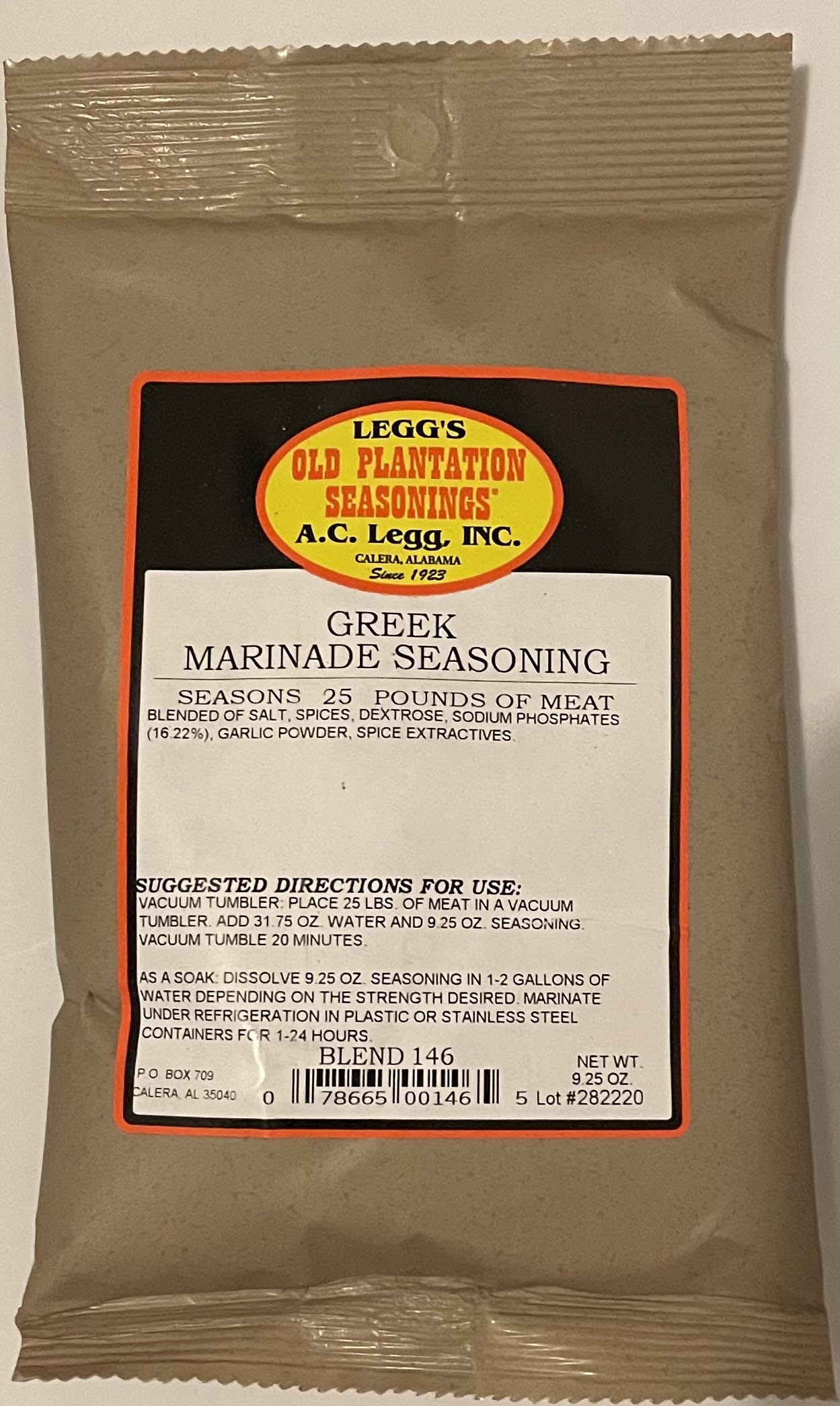Greek Seasoning (Leggs Old Plantation Seasonings) – Roots for