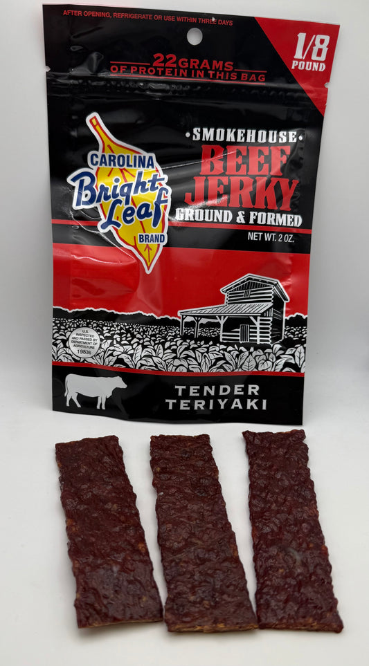 Bright Leaf Beef Jerky Tender Teriyaki 2 oz