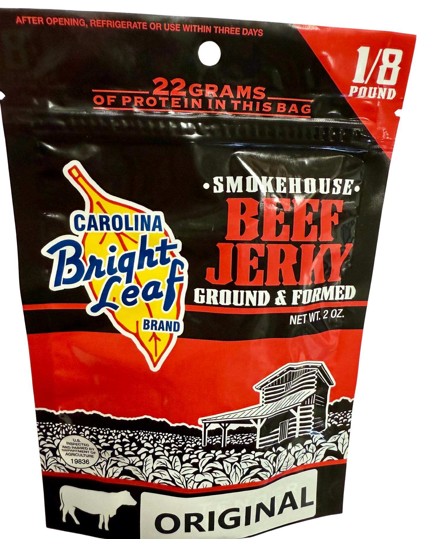 Bright Leaf ORIGINAL SMOKEHOUSE Beef Jerky 2 oz