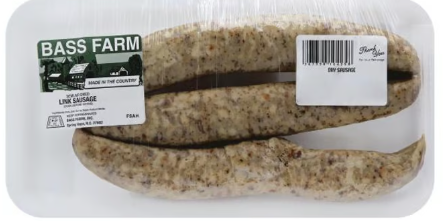 Bass Farm Semi Air Dried Link Sausage (12 packages)