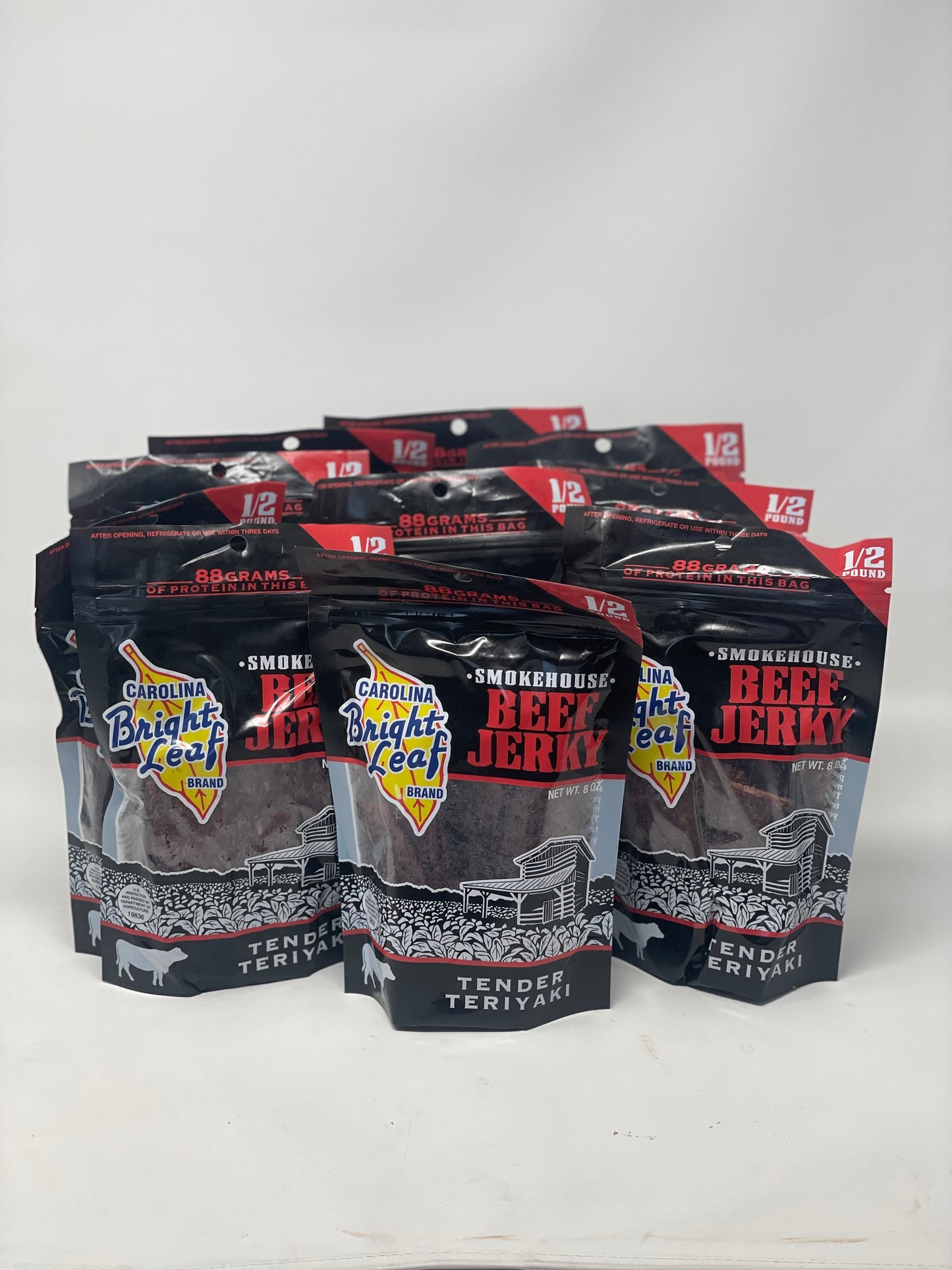 Bright Leaf Beef Jerky Tender Teriyaki 1/2 POUND BAG!