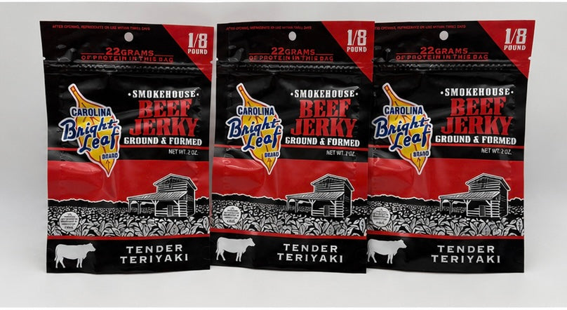 Bright Leaf Beef Jerky Tender Teriyaki 2 oz