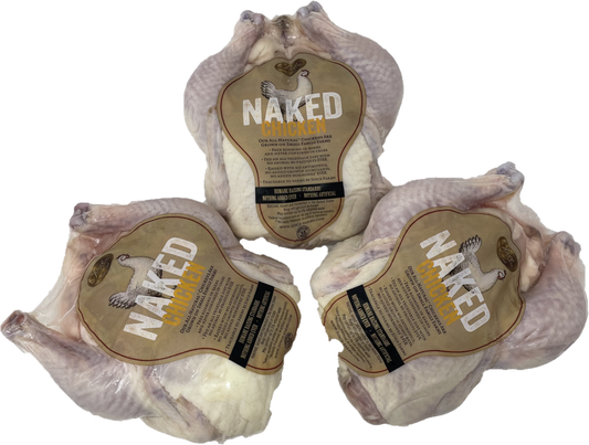 3 Whole Joyce Farms Naked Chickens