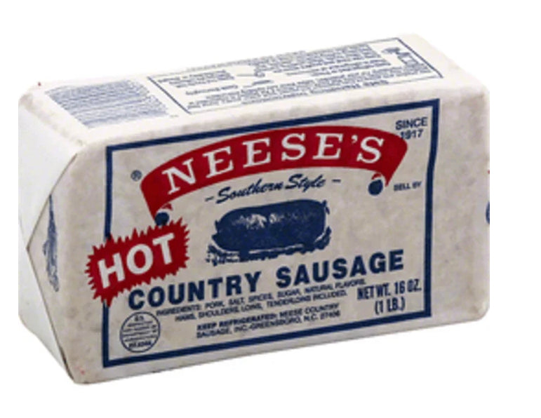 Neeses Sausage Hot – Roots for Strength-Meats,Meals, & Ministry